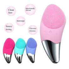 Waterproof Rechargeable Electric Sonic Silicone Facial Cleansing Brush for Deep Cleansing